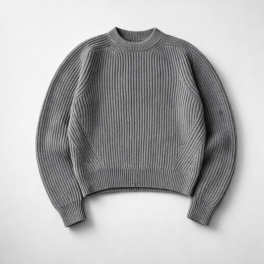Men’s Ribbed Knit Crewneck Sweater