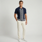 Striped Knit Polo Shirt